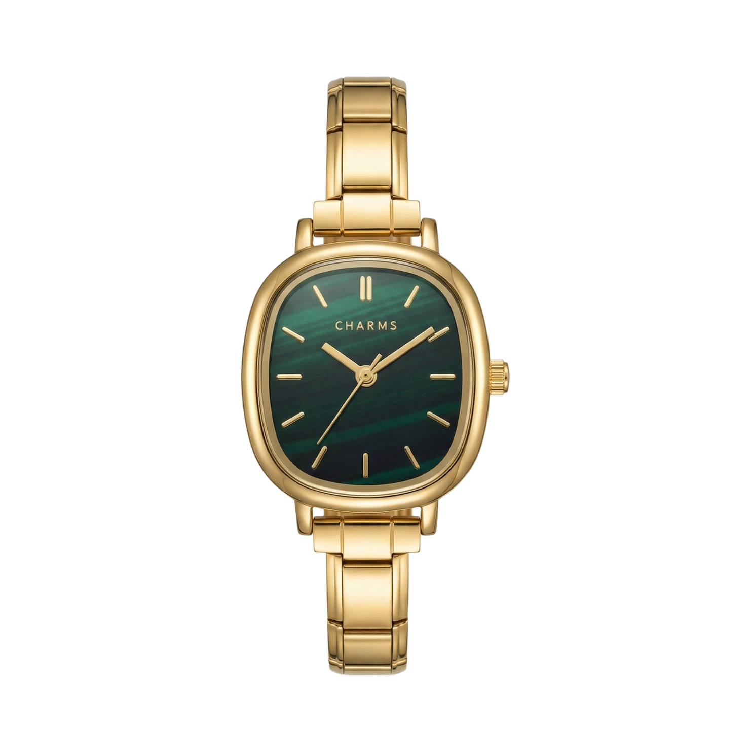 Capri-Uhr, Gold – Edition mit smaragdgrünem Zifferblatt