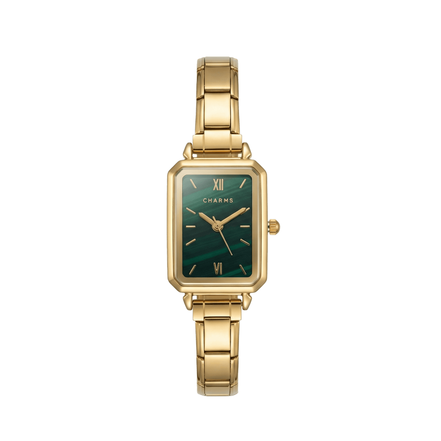 Como-Uhr, Gold – Edition mit smaragdgrünem Zifferblatt