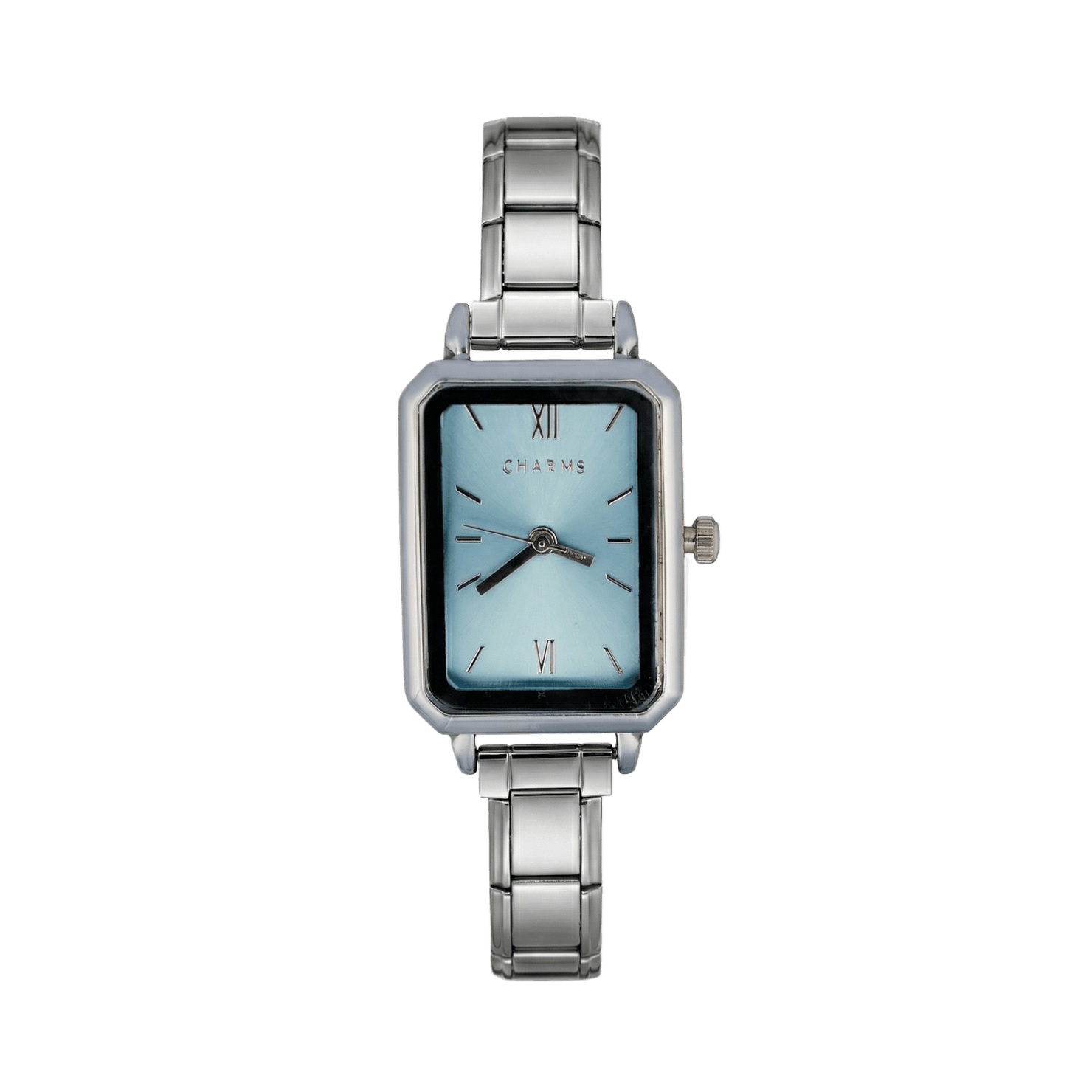 Como-Uhr, Silber – Edition mit blauem Zifferblatt