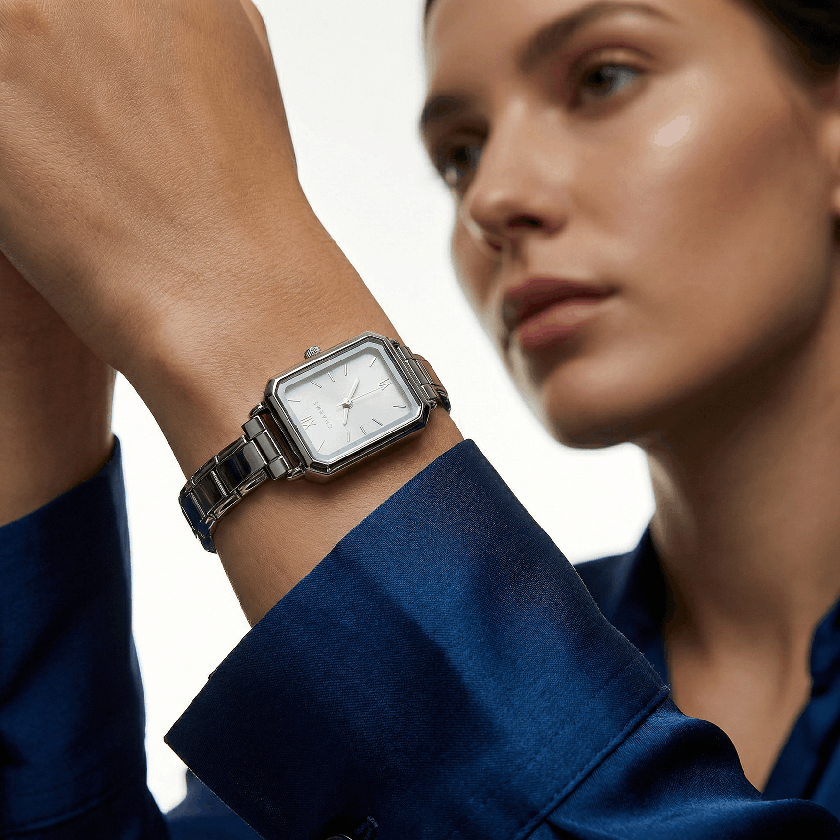 Como – Silber mit weißem Zifferblatt