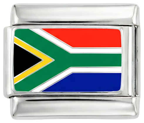 South Africa Flag, on Silver - south-africa-on-silver.png
