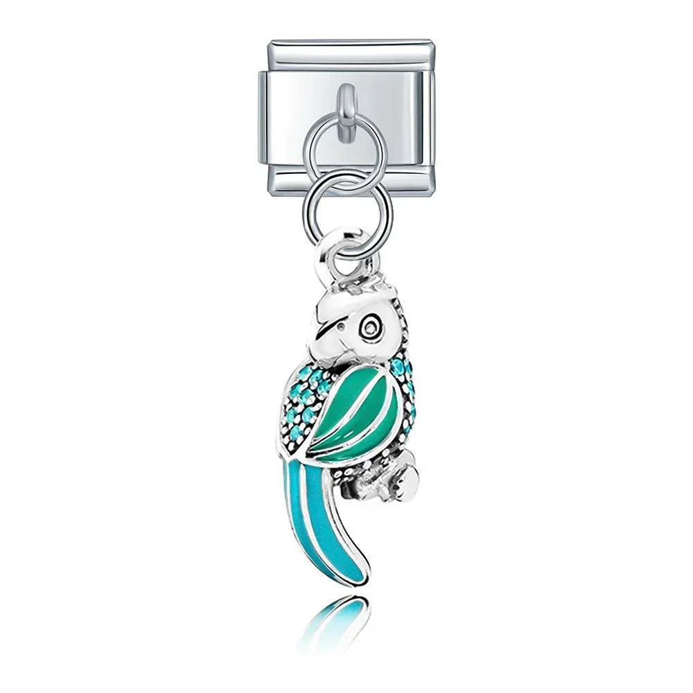 Turquoise Owl, on Silver - Charms Official