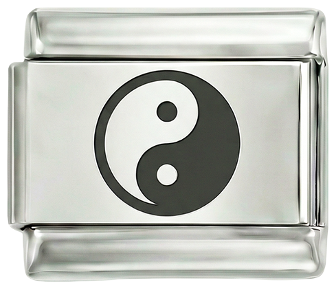 Yin und Yang, in Silber
