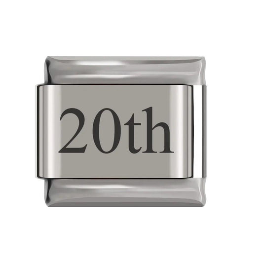20th, on Silver - Charms Official