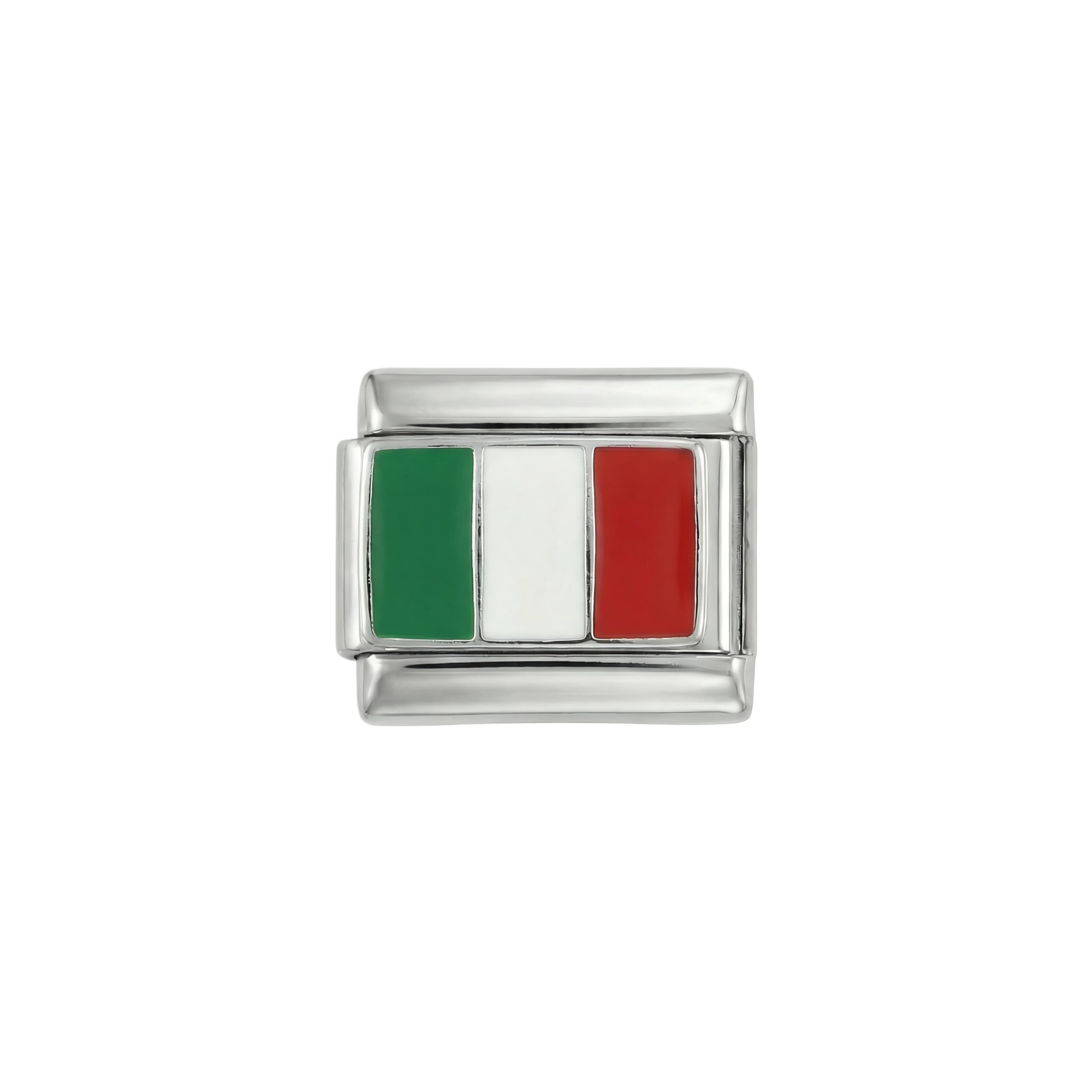 Italien-Flagge, auf Silber