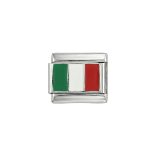Italien-Flagge, auf Silber