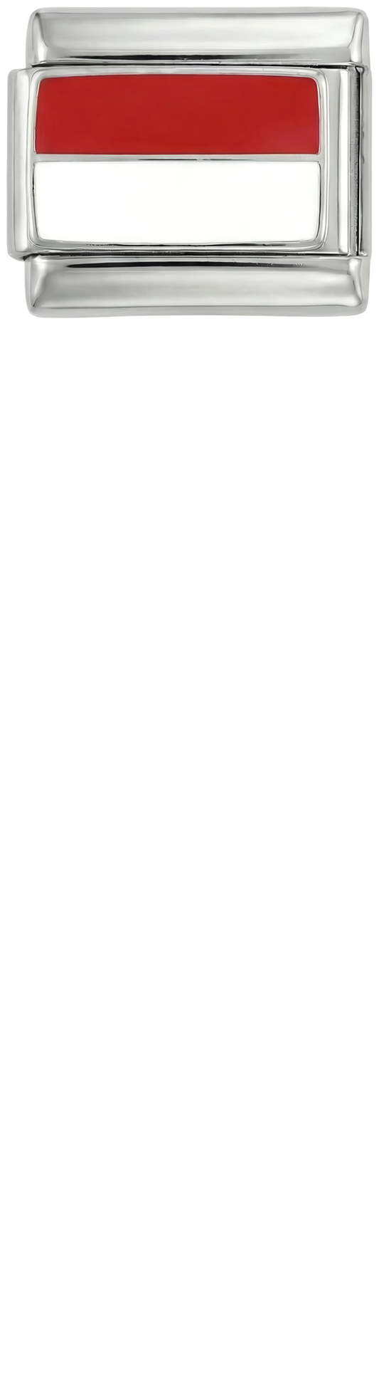 Polen Flagge, auf Silber