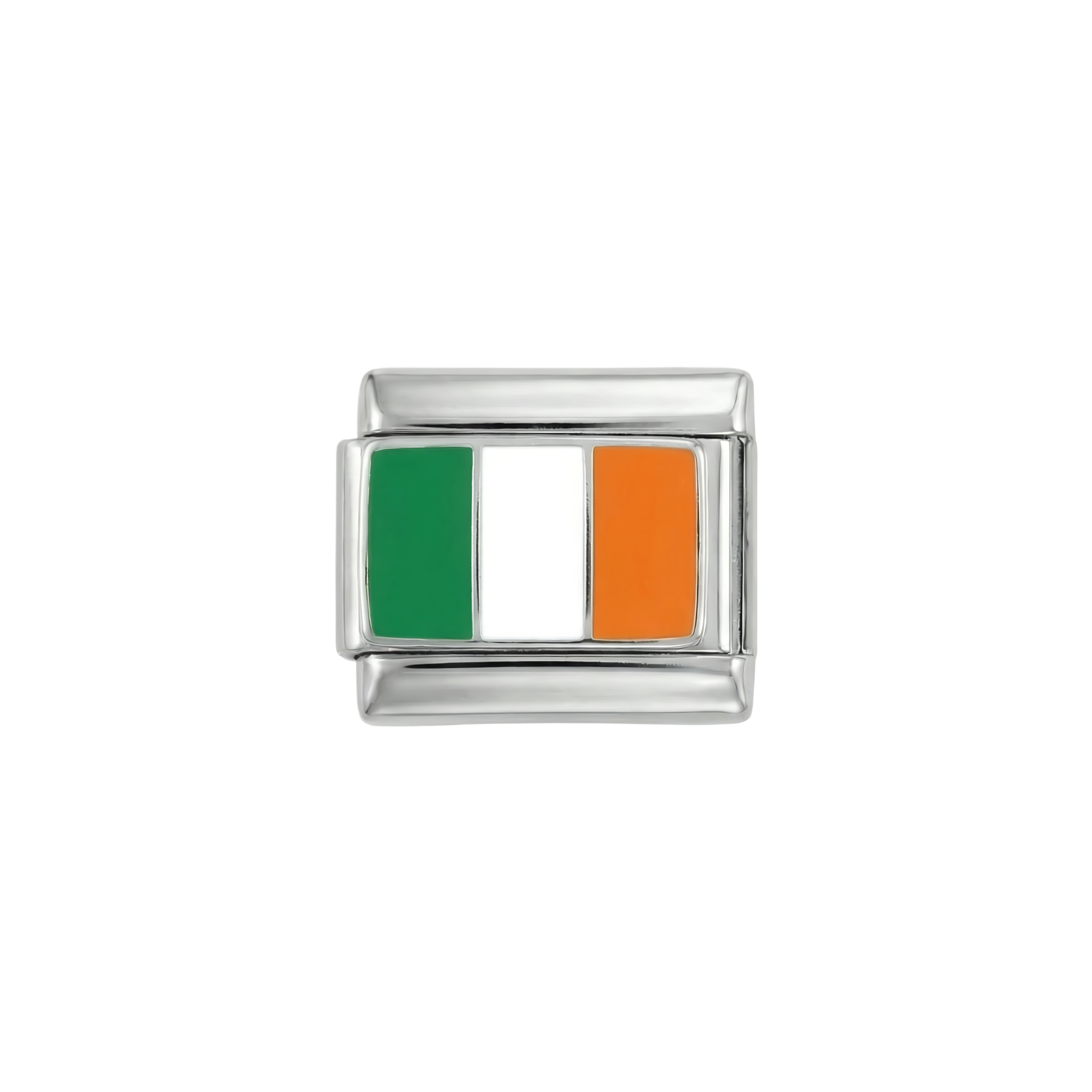 Irland-Flagge, auf Silber