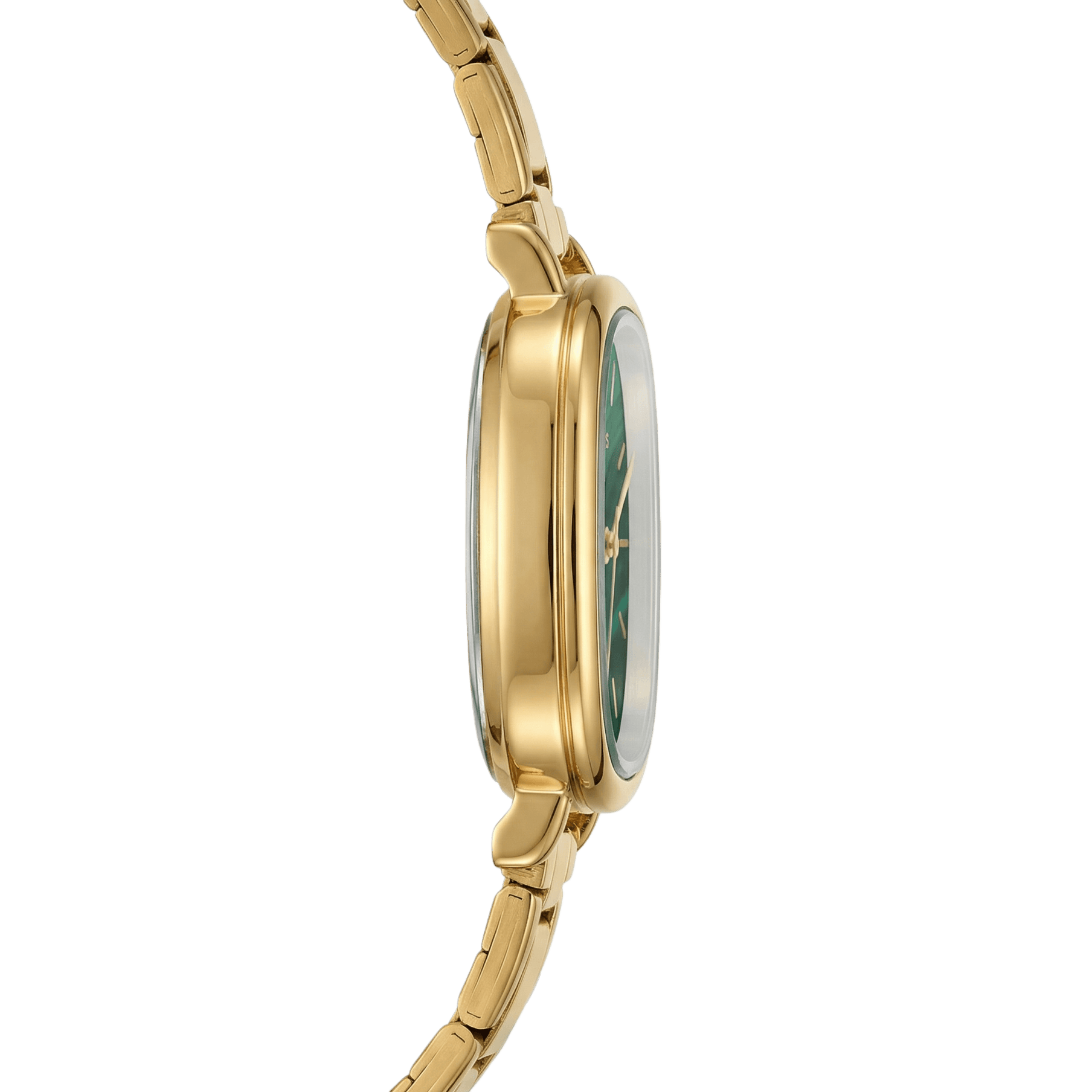 Capri-Uhr, Gold – Edition mit smaragdgrünem Zifferblatt