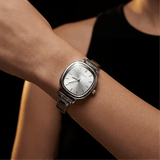 Capri-Uhr, Silber – Edition mit weißem Zifferblatt