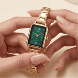 Como-Uhr, Gold – Edition mit smaragdgrünem Zifferblatt