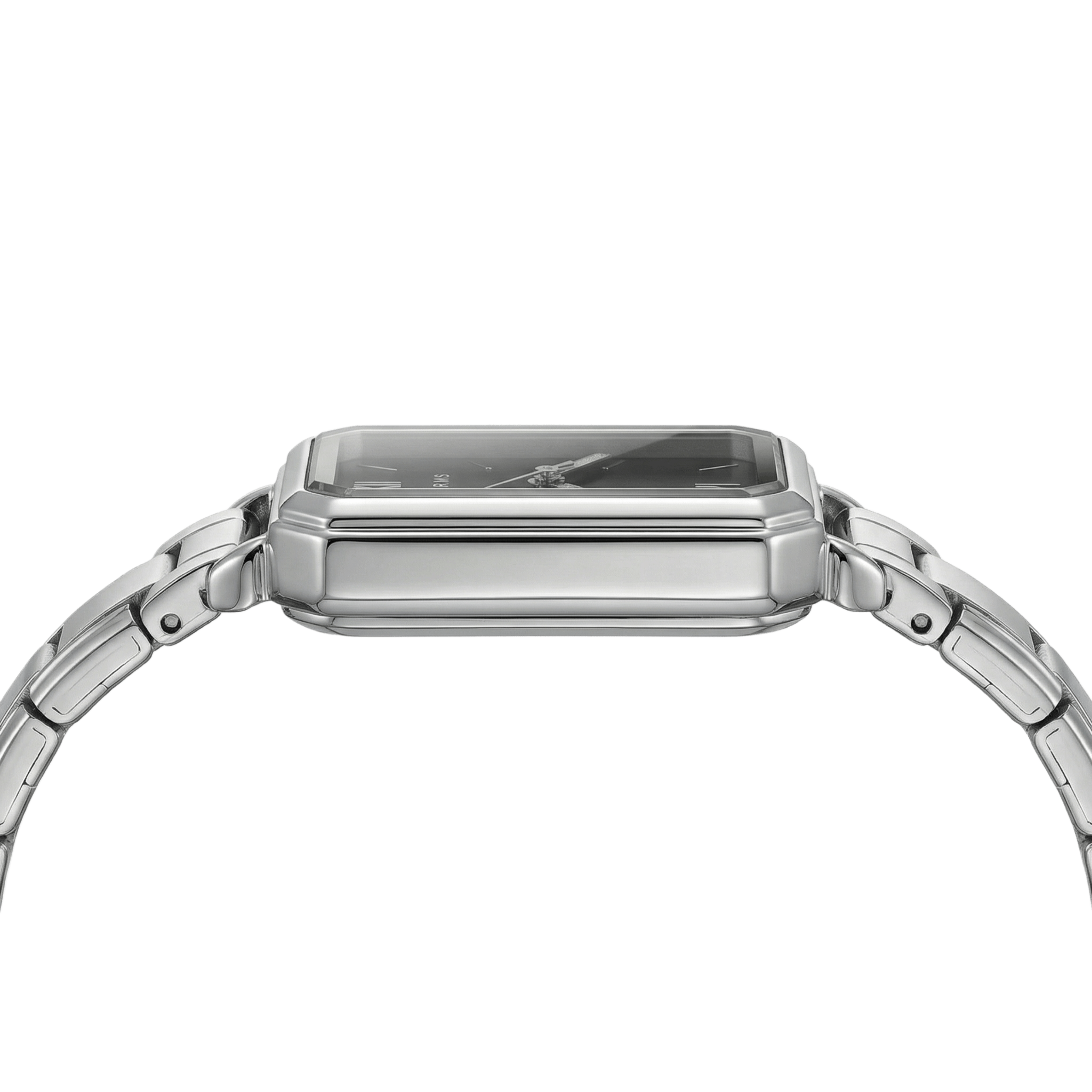 Como – Silber mit schwarzem Zifferblatt