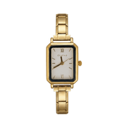 Como-Uhr, Gold – Edition mit weißem Zifferblatt