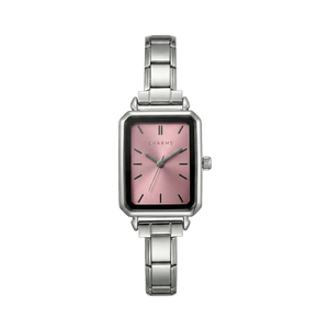 Como Uhr Silber – Edition mit rosafarbenem Zifferblatt
