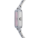 Como-Uhr, Silber – Edition mit rosafarbenem Zifferblatt