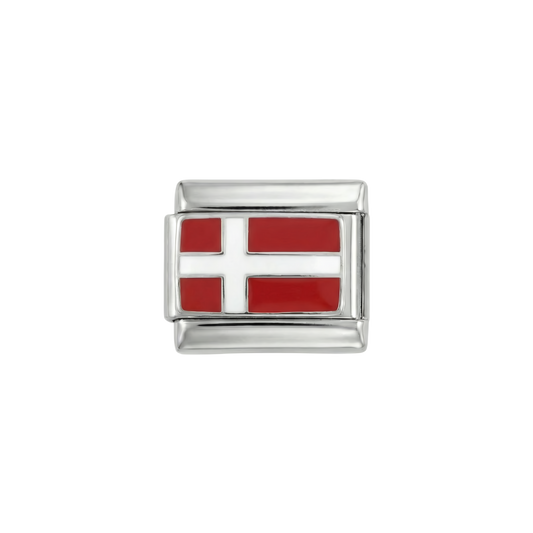 Dänemark Flagge, auf Silber
