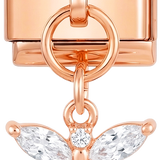 Libelle mit großen Steinen, auf Roségold