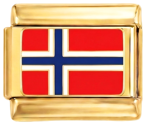 Norway Flag, on Gold