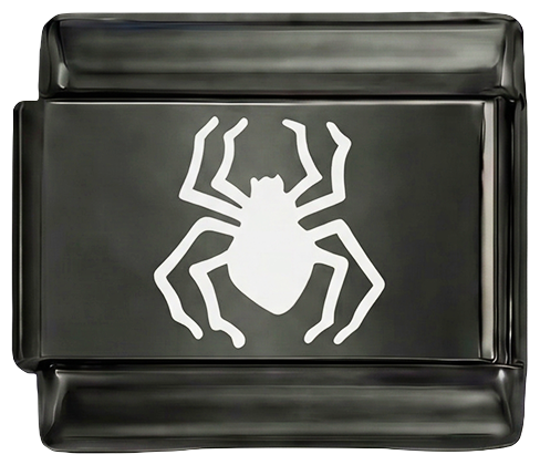 Wird noch hinzugefügt - weiße Spinne auf Schwarz