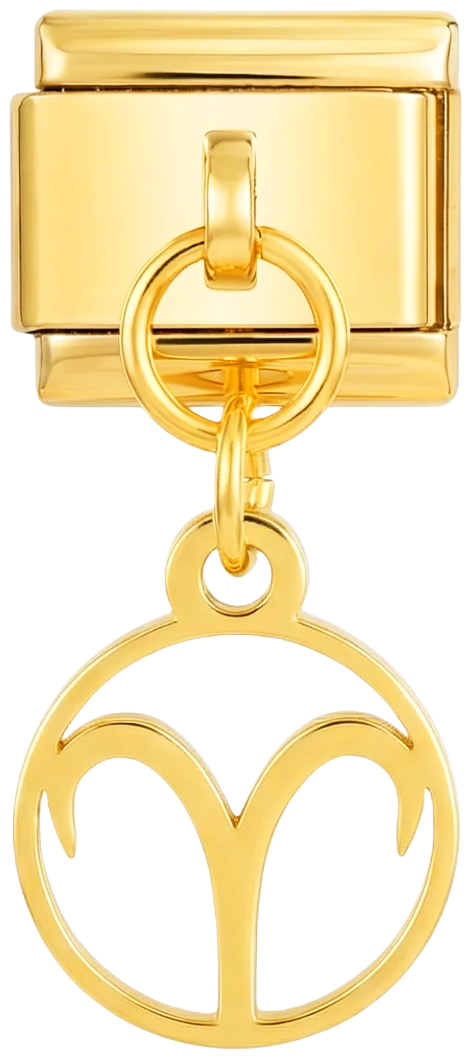 Sternzeichen Widder, hängend an Gold
