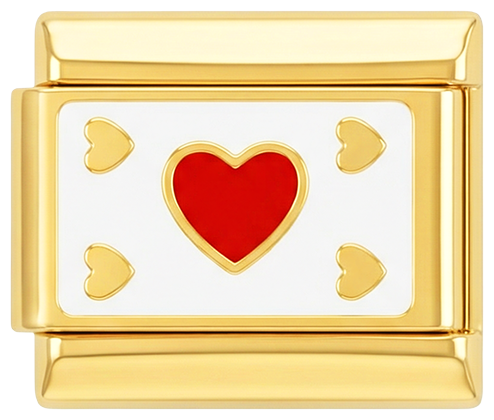 Herzkarte in Gold