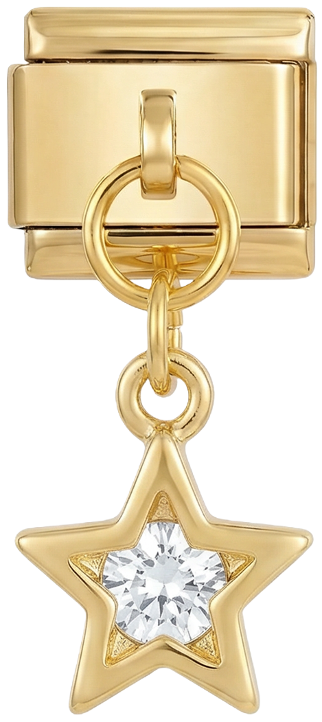 Double Layered Star with Stone on Gold - double-layered-star-with-stone-on-gold.png