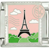 Eiffelturm-Stempel in Silber