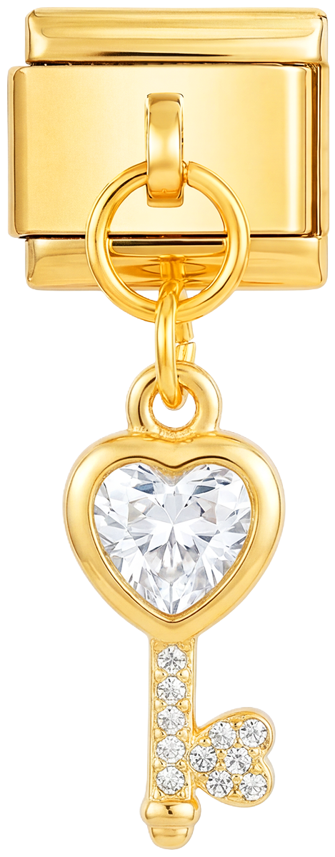 Gold Key with Crystal Heart - gold-key-with-crystal-heart.png