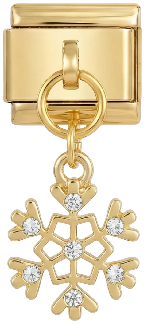 Gold Snowflake with Stones - gold-snowflake-with-stones.png