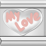 Herz aus Silber, meine Liebe in Pink