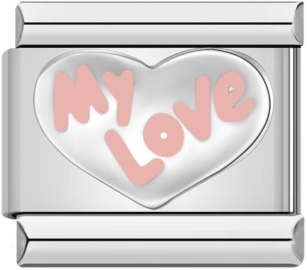 Herz aus Silber, meine Liebe in Pink