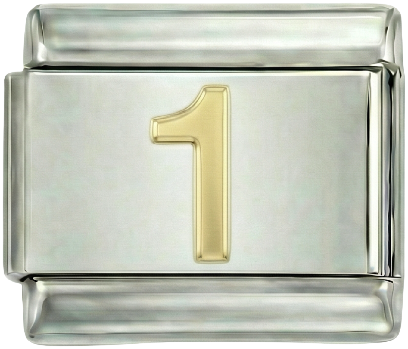 Zahl 1 auf Silber