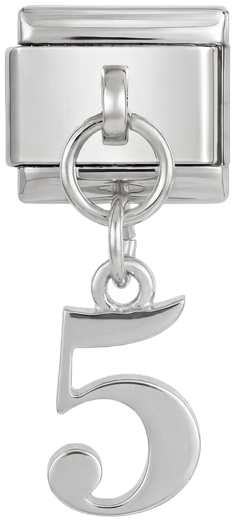 Number 5, Hanging, on Silver - number-5-hanging-on-silver.png