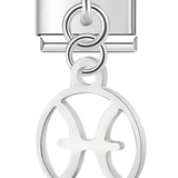 Sternzeichen Fische, in Silber