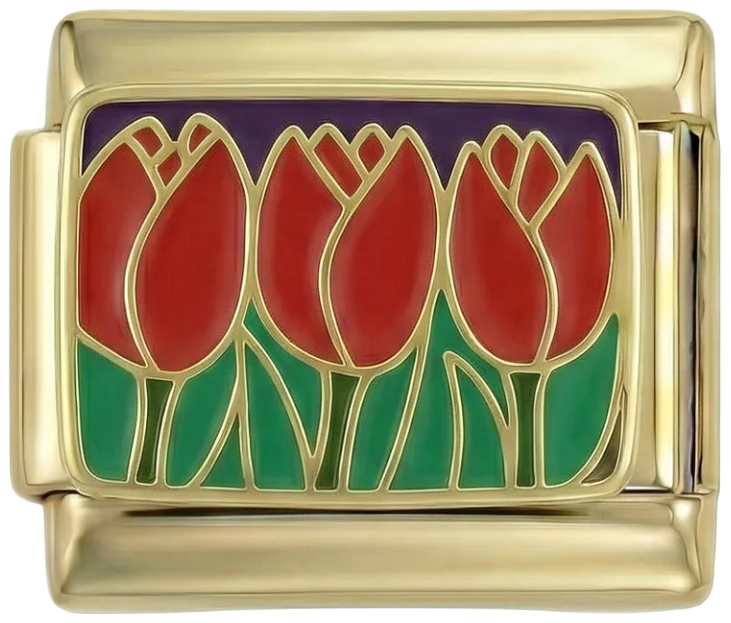 Red Tulips and Its Green Leaves - red-tulips-and-its-green-leaves.png