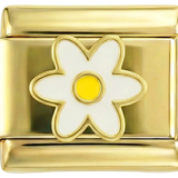 White Daisy and Her Yellow Heart in Gold - white-daisy-and-her-yellow-heart-in-gold.png