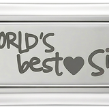 Beste Schwester der Welt, auf Silber
